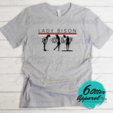 Lady Bison Golf Figure