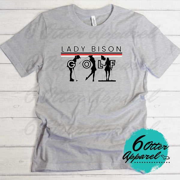 Lady Bison Golf Figure