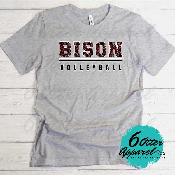 Bison Volleyball Splatter