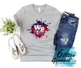 Wauneta Palisade Broncos Paint Splatter-White