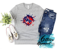 Wauneta Palisade Paint Splatter-Blue