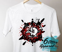 Bison Mascot Paint Splatter