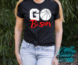 Go Bison Basketball White