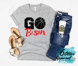 Go Bison-Basketball black